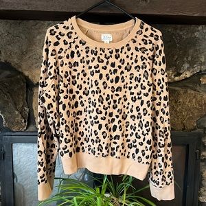 J Crew vintage fleece size medium animal print, CUTE!!